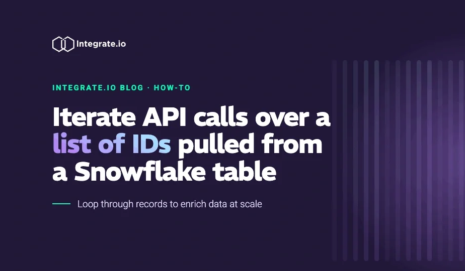 How to Iterate API Calls Over a List of IDs Pulled From a Snowflake ...