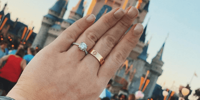 2.5 carat diamond ring on size 6 finger