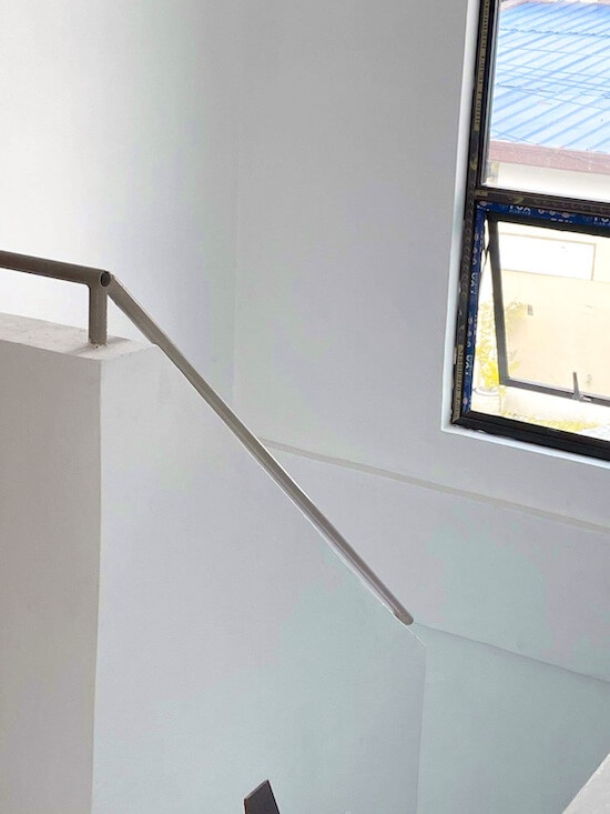 simple house stairs with handrail