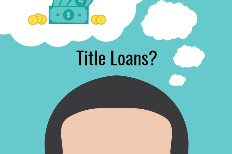 man considering getting title loans