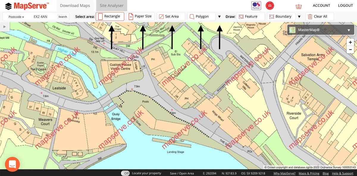 MapServe Select Area Tools