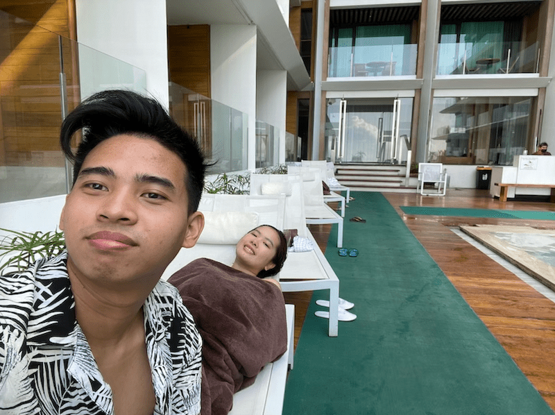 AJ and I in Escala Tagaytay pool area