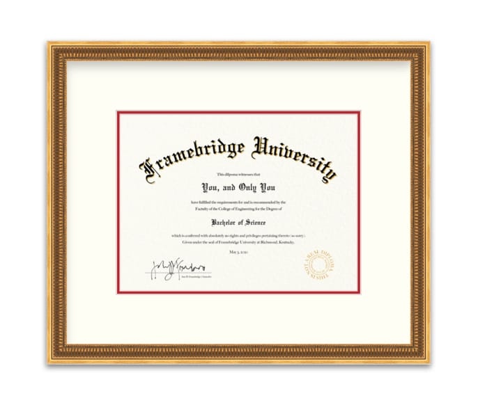 Framed Diploma