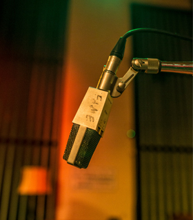 Microphone in recording studio at FAME recording studio
