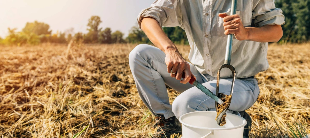 person with soil
