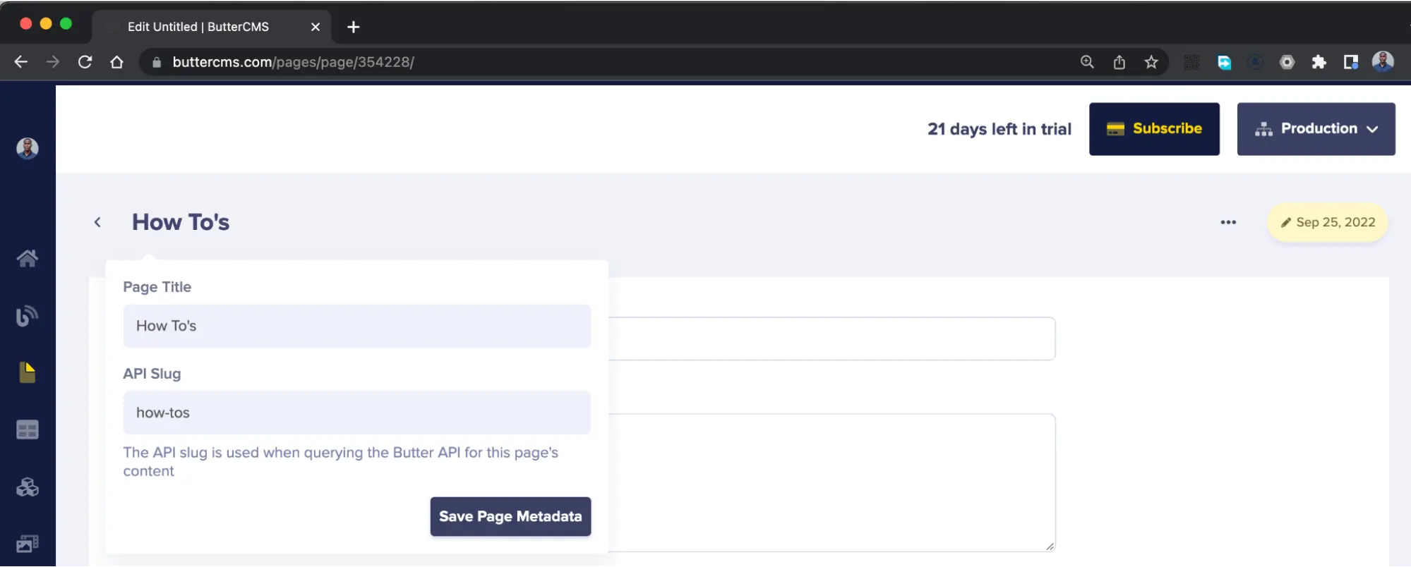 Fill in How To section page meta data