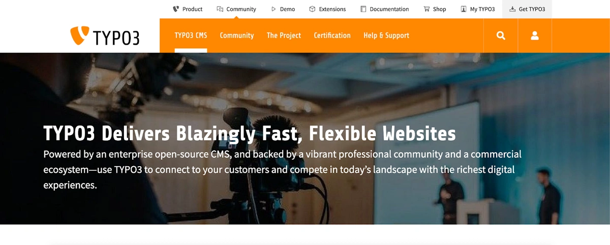 Typo3 homepage