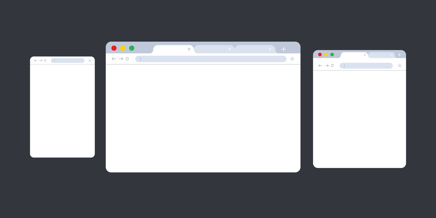 different sized browser screens on devices