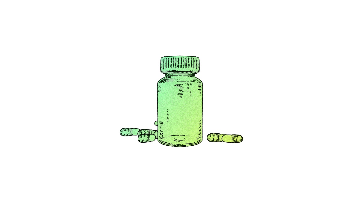 Pill bottle illustration