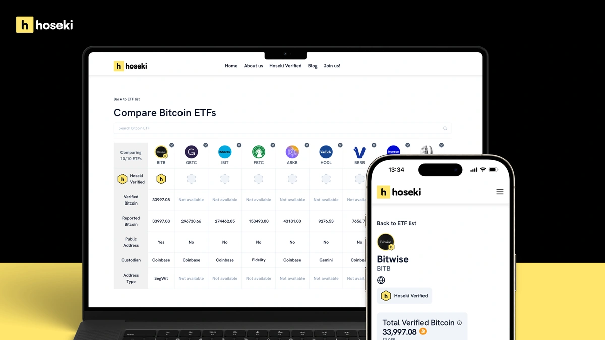 Hoseki Launches Spot Bitcoin ETF Verification Tool: Hoseki Verified