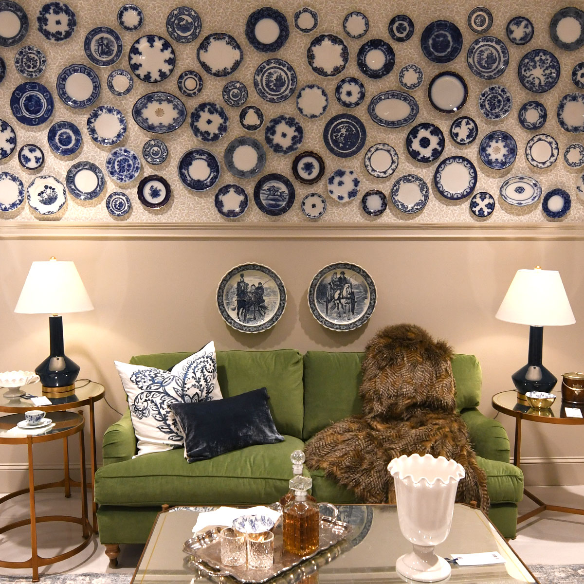 Flow Blue Plate Wall
