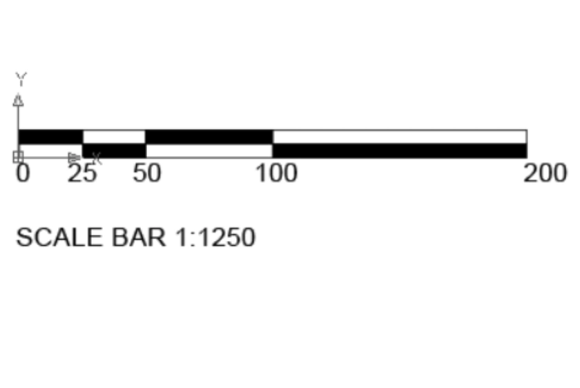 1:1250 scale bar