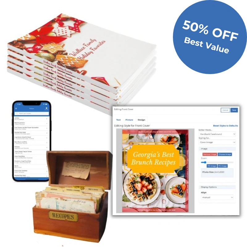 Custom Photo Cookbook Maker with One, Five, or 10 Printed Cookbooks from  Family Cookbook Project (Up to 88% Off)