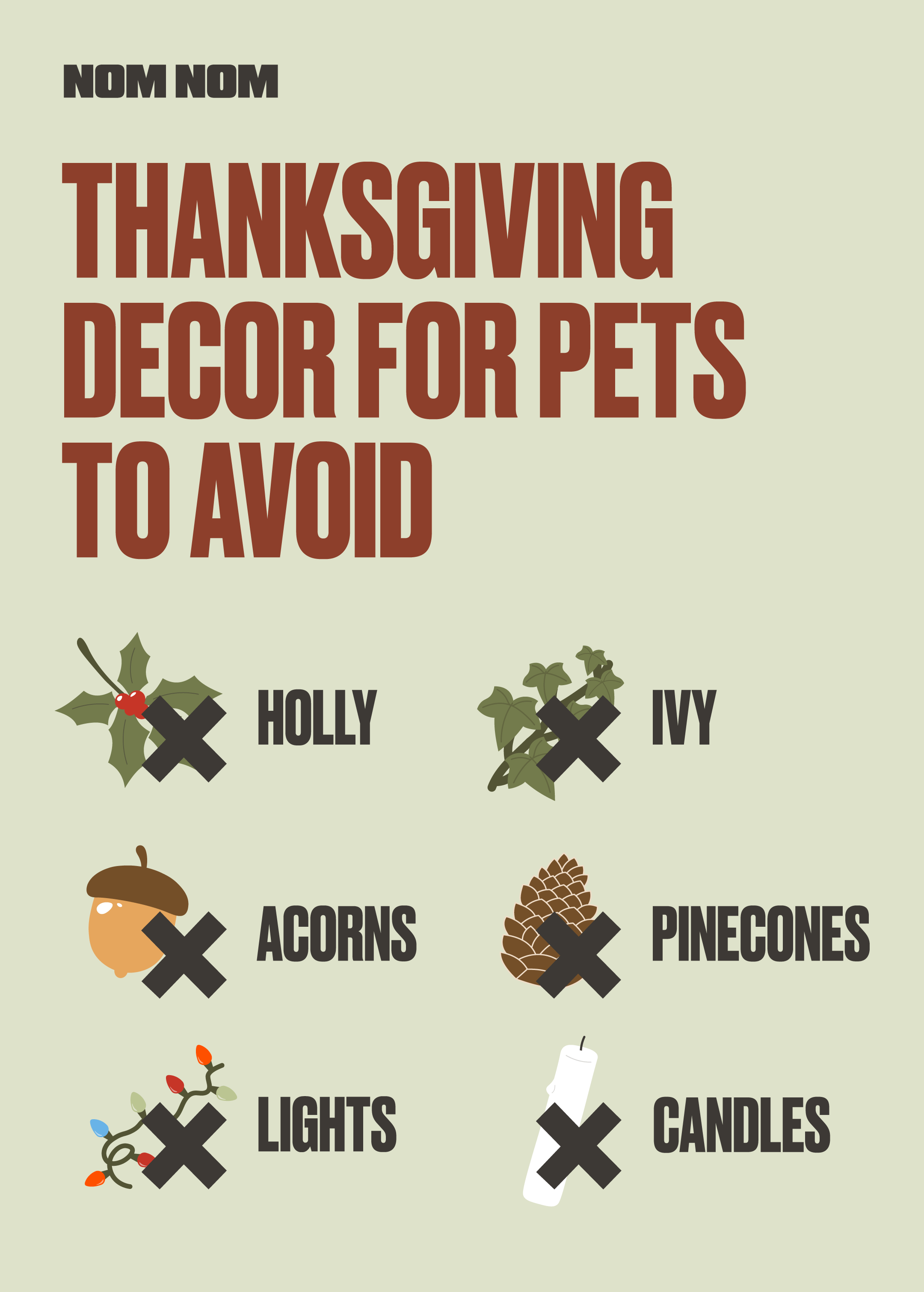 Thanksgiving Decor that is Dangerous for Dogs