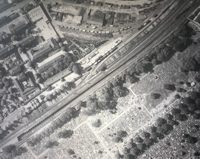 Example of old aerial photo, London