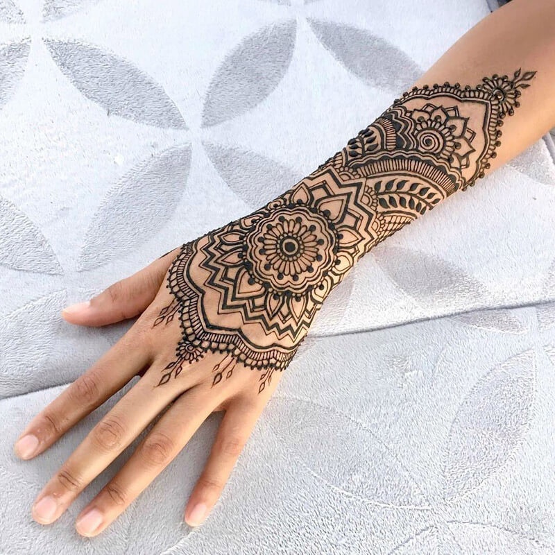 indian flower tattoo