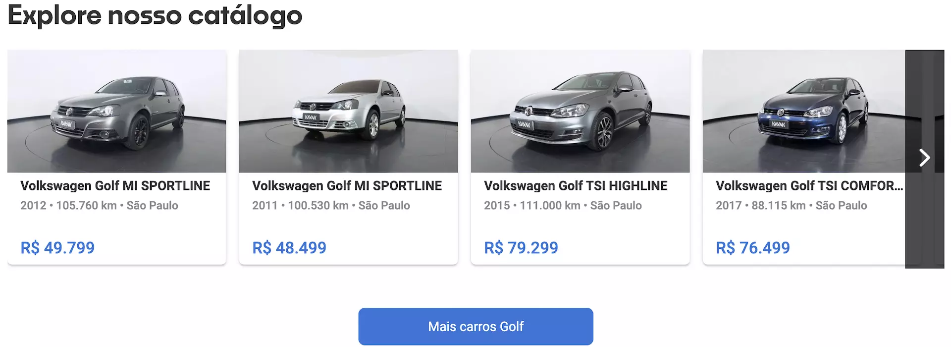 Golf Sportline preço