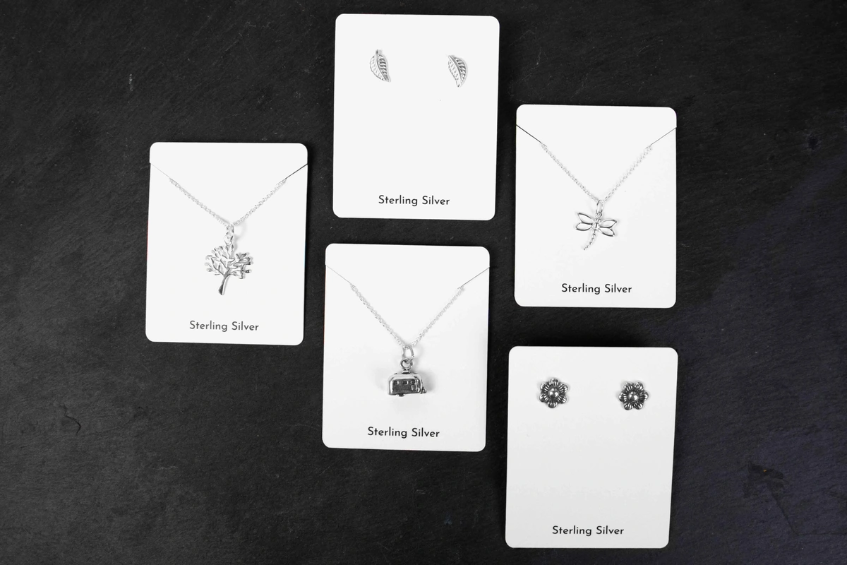 Carded jewelry - earrings and necklaces