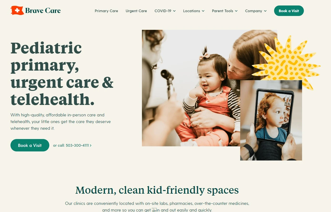 Brave Care landing page inspiration