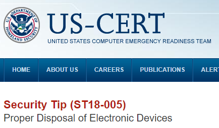 us-cert page screenshot