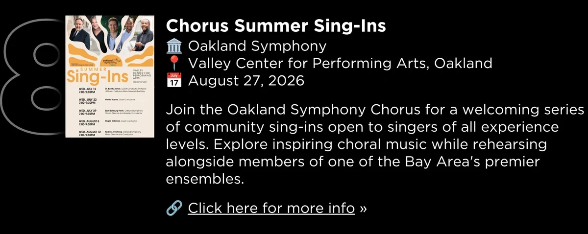 Oakland Symphony Chorus Summer Sing-Ins