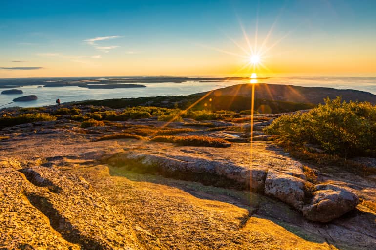 sunrise hike in Acadia National Park