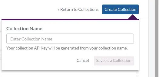 Where you should name your newly configured collection. 