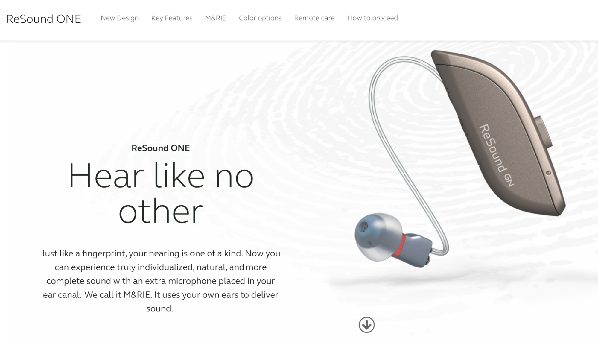 Hearing Care Solutions: ReSound ONE preview description