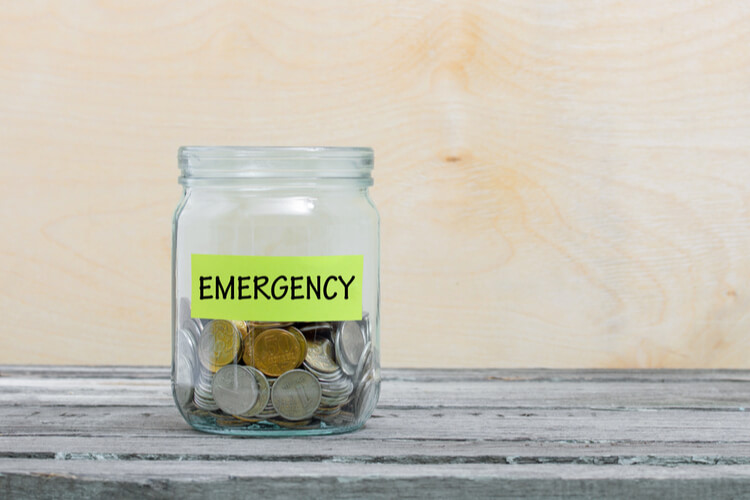 emergency cash in a jar