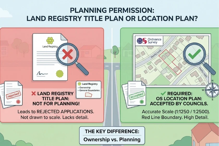 Land registry vs OS location plans