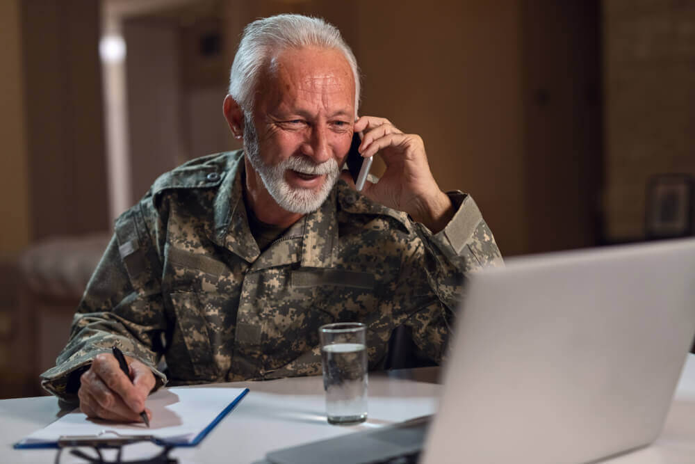 military veteran applying for a payday loan online