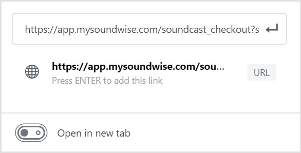 pasting Soundwise Checkout page URL into Wordpress button field
