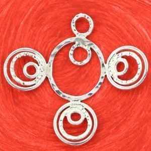 Textured Jump Ring Pendant by Erica Stice