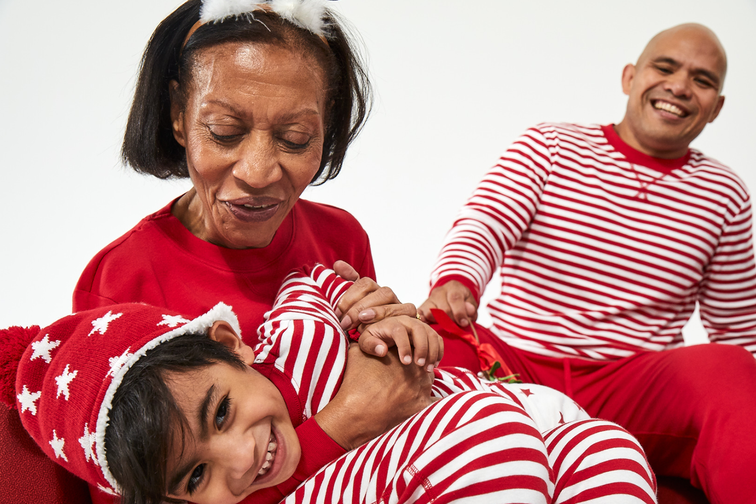 Primary red matching family PJs