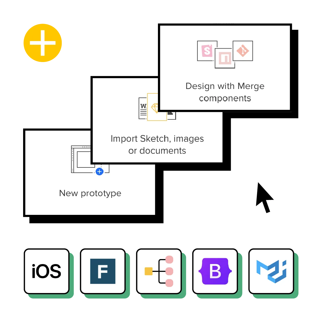 Create, sync, or import your design system to UXPin