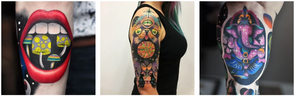 examples of psychedelic style tattoos