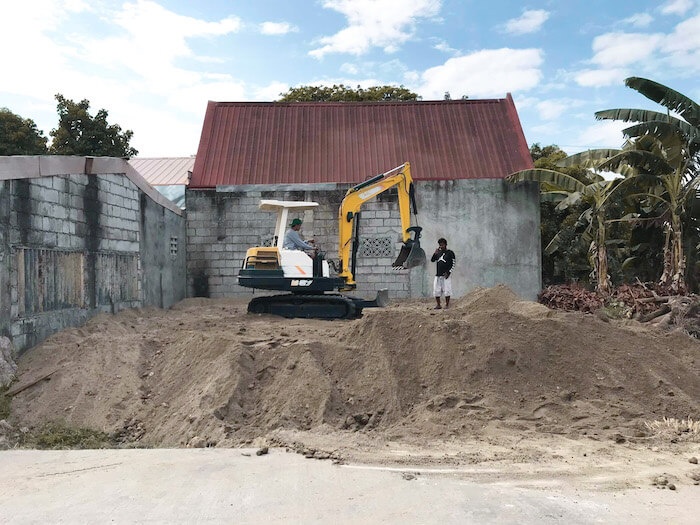 beginning of construction of our house