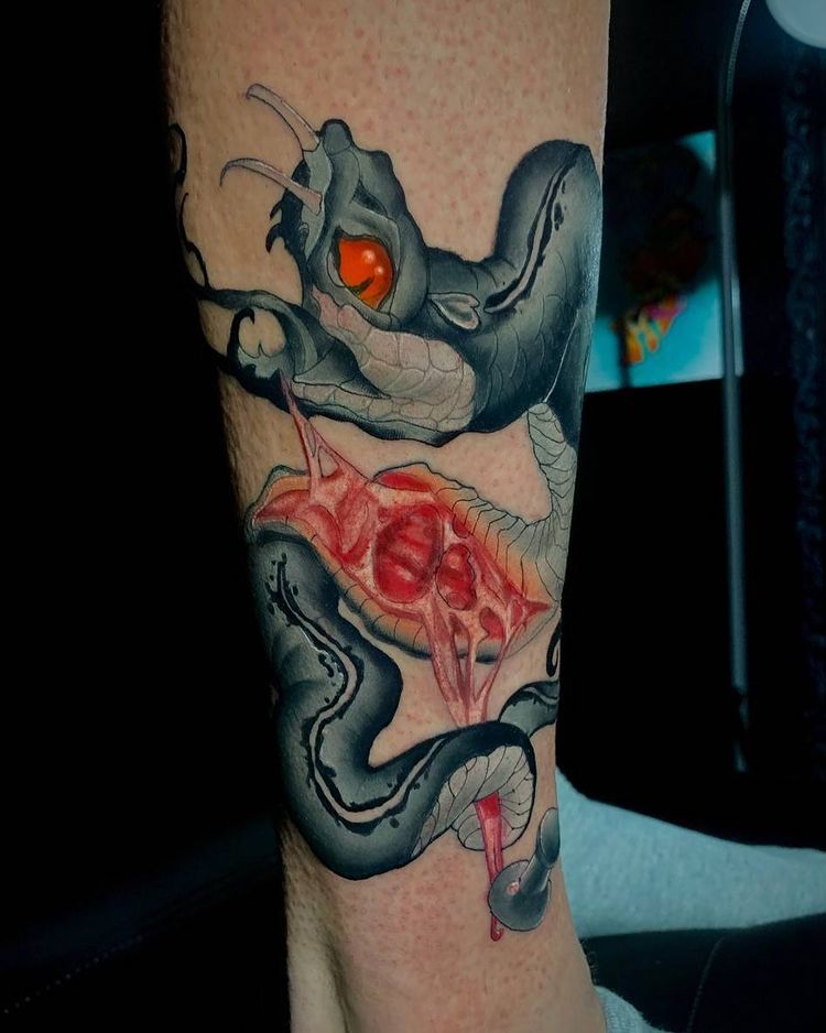 badass snake tattoo