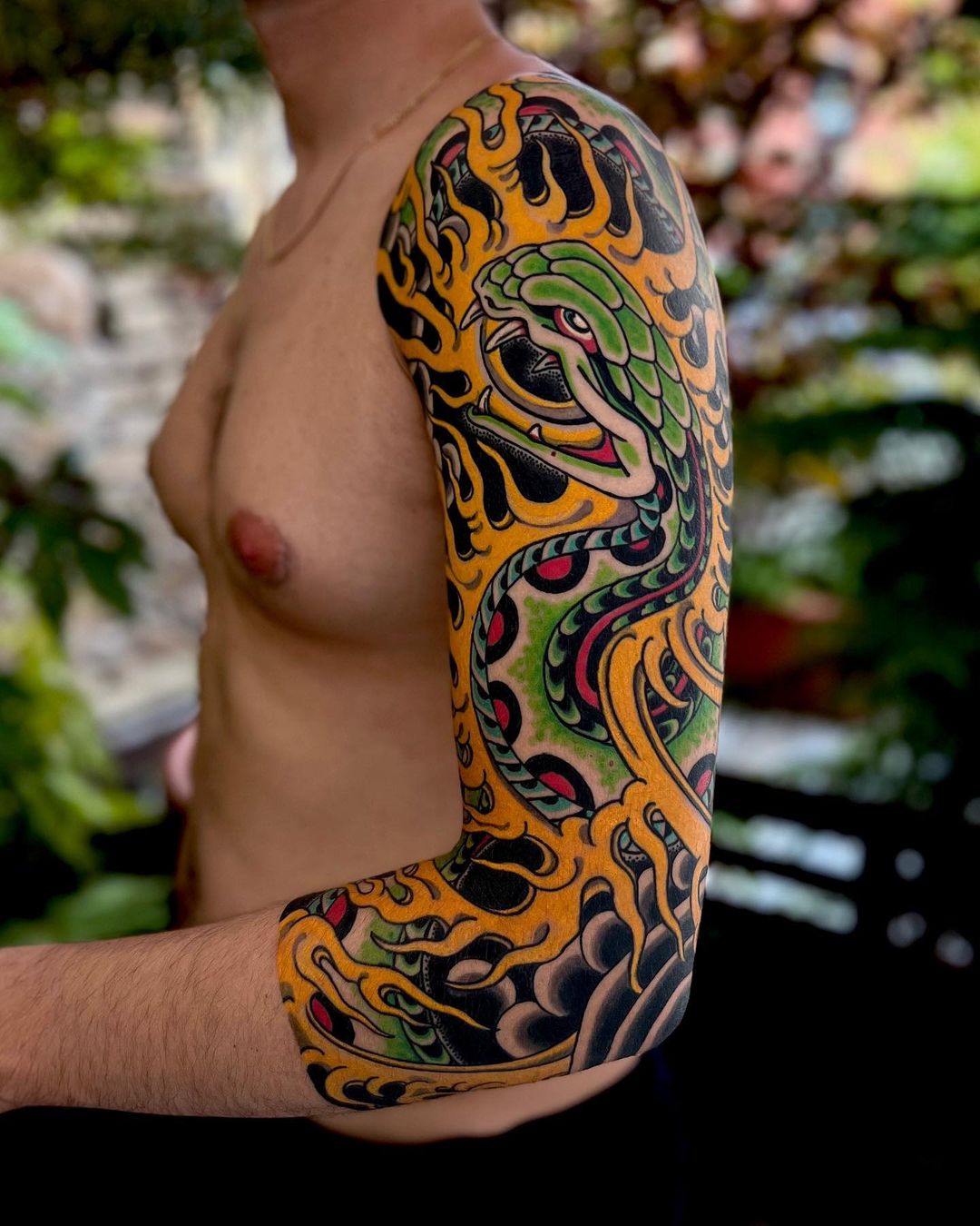 traditional half sleeve by michael rasetti