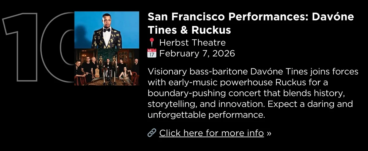 San Francisco Performances: Dav&oacute;ne Tines & Ruckus
