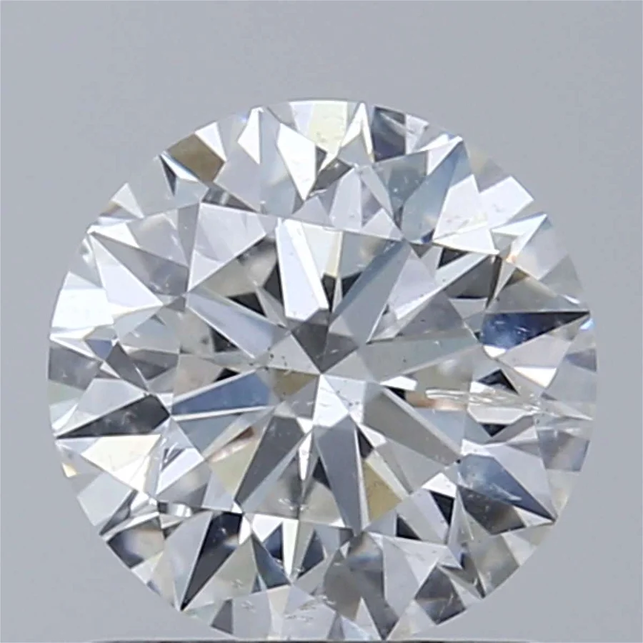 1 carat round diamond with twinning wisps inclusions