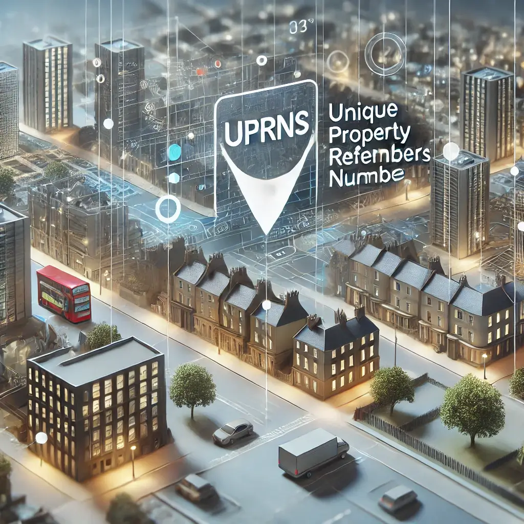 UPRN shown on a 3D map of London