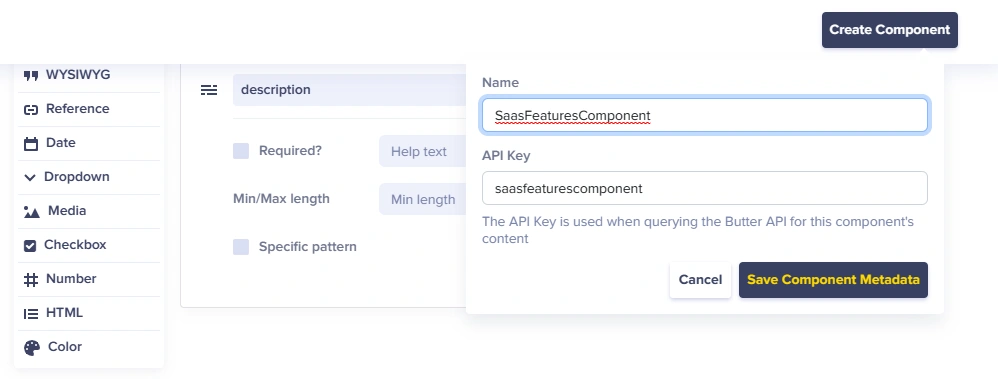 Name the component SaasFeaturesComponent