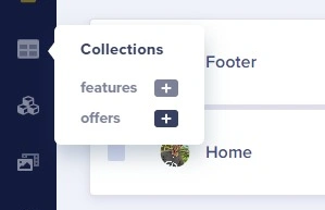 Select offers from the collections menu