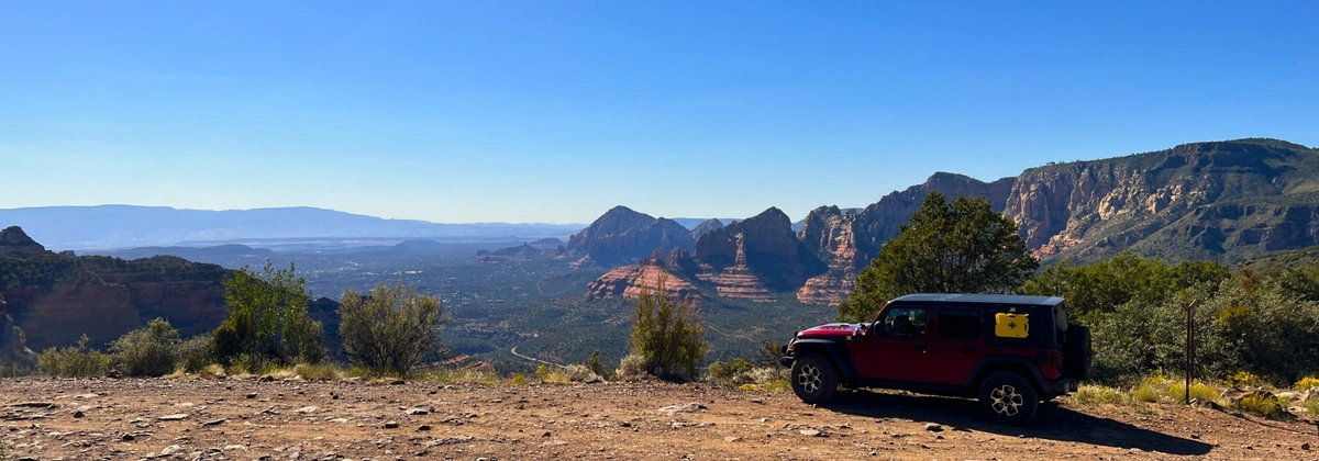 Wrangler on Schnebly Hill Road in Sedona