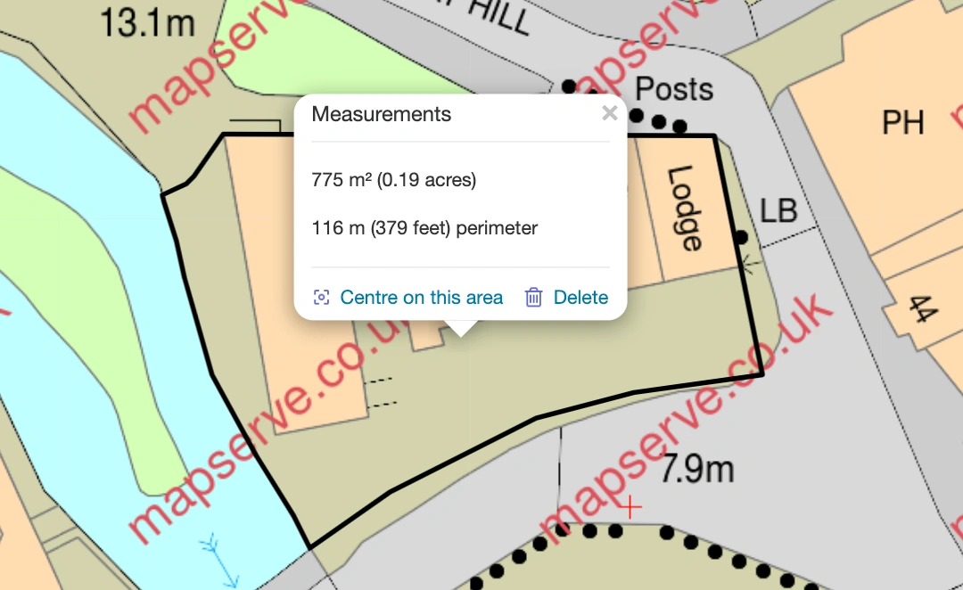 Measure tool on MapServe®