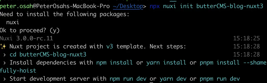 Installing Nuxt part one