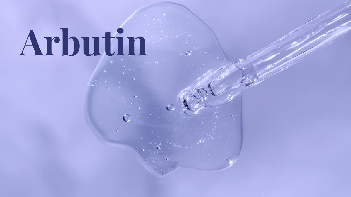 arbutin serum coming out of a medicine dropper