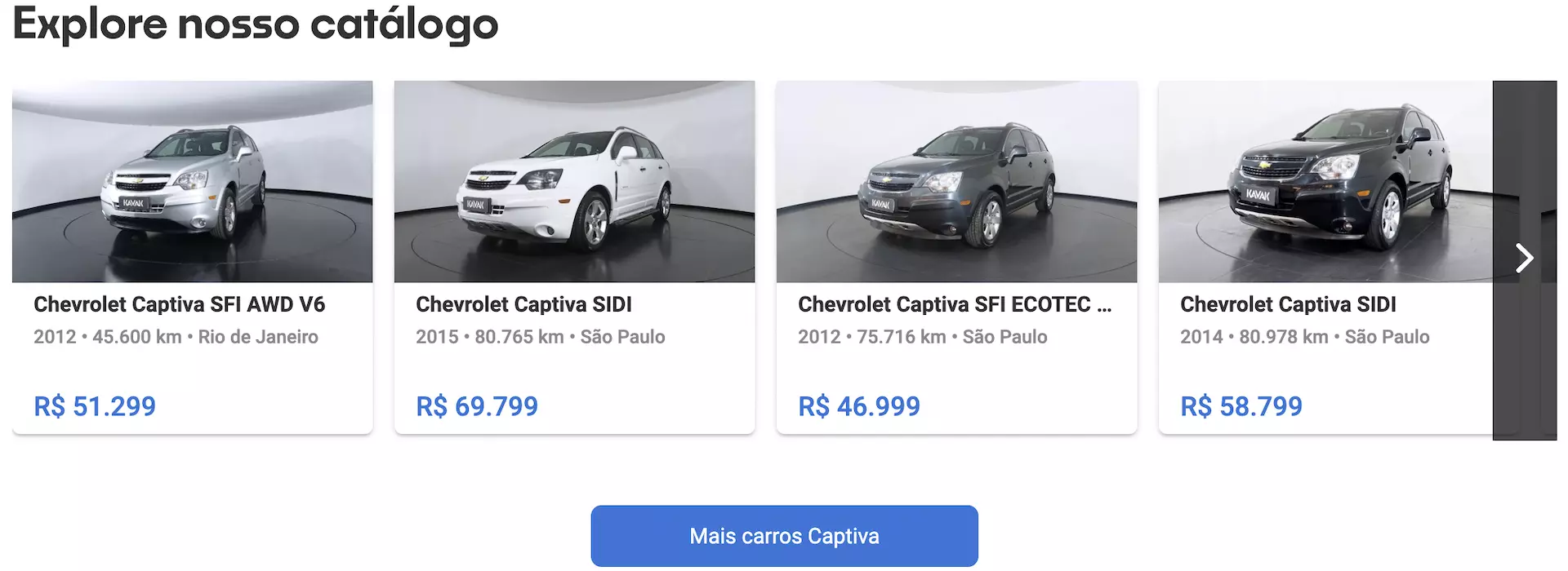 Chevrolet Captiva Pre&ccedil;o