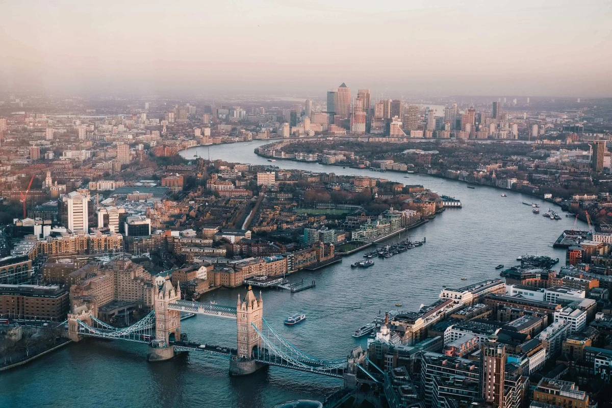 Aerial photo of London bridge